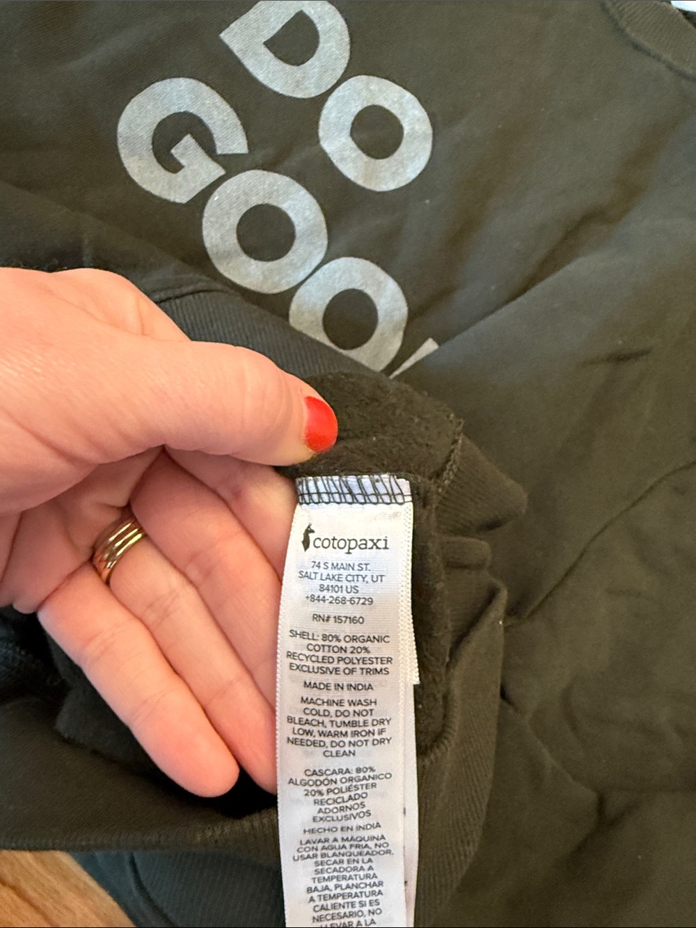 Cotopaxi Do Good. Crewneck Sweatshirt - dark olive medium - Picture 5 of 7